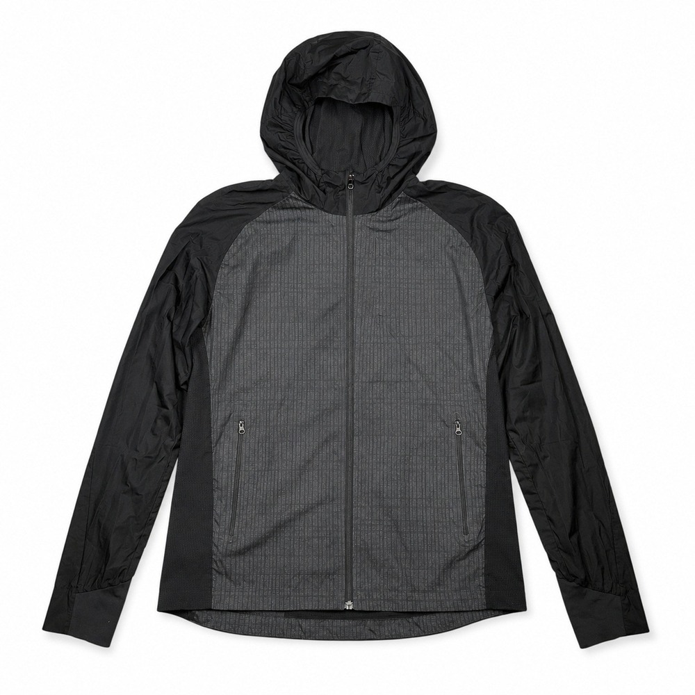Lululemon Pack-It Jacket Mesh Men's Large Deep Coal Black Running Windbreaker